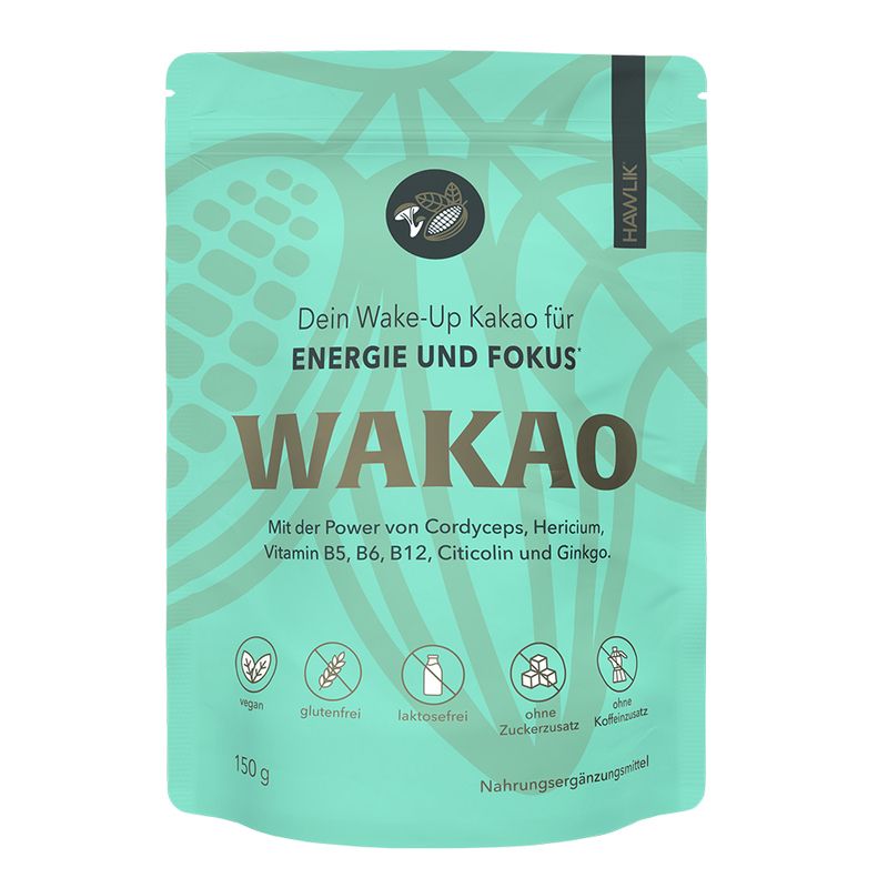 Wakao Kakao für Energie und Fokus Vorderseite