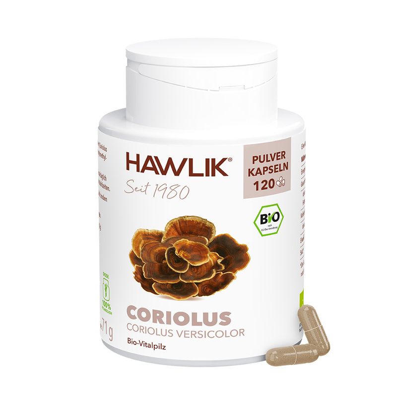 HAWLIK Bio Coriolus Pulver Kapseln 60