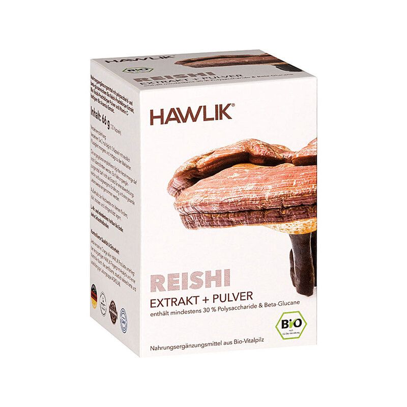 HAWLIK Bio Reishi Extrakt Pulver Kapseln Hawlik Vitalpilze De