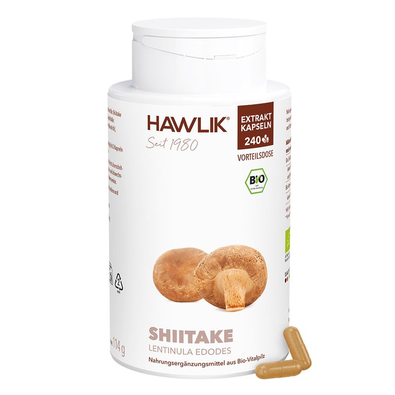 HAWLIK Bio Shiitake Extrakt Kapseln 240